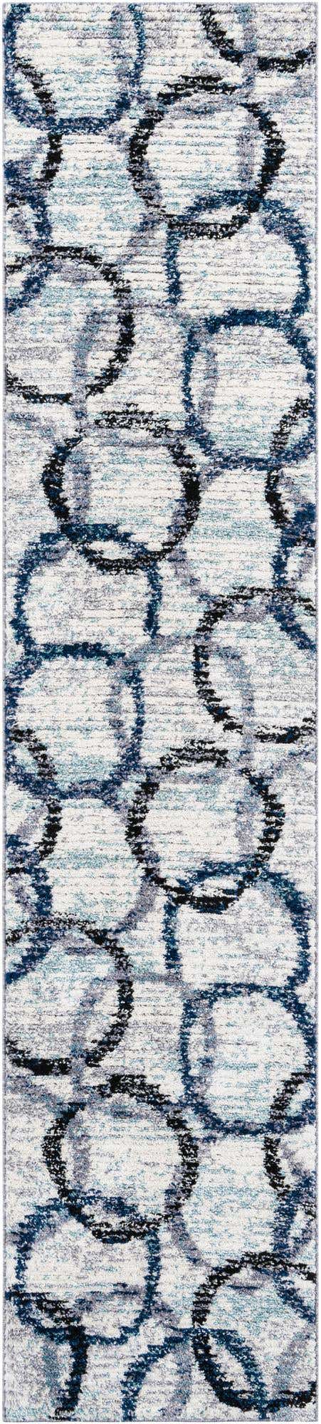 Ivory 2' 7 x 12' Tucson Runner Area Rug 100% Polyester Unique Modern Carpet for Dining Rooms, Living Room, Bedrooms, Office Space for Sale at Rug Engine