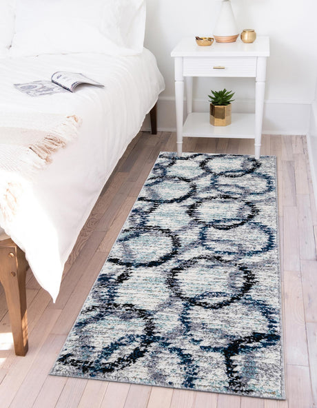 Ivory 2' x 6' 1 Tucson Runner Area Rug 100% Polyester Unique Modern Carpet for Dining Rooms, Living Room, Bedrooms, Office Space for Sale at Rug Engine