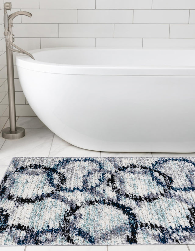 Ivory 2' 7 x 12' Tucson Runner Area Rug 100% Polyester Unique Modern Carpet for Dining Rooms, Living Room, Bedrooms, Office Space for Sale at Rug Engine