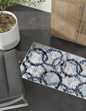 Ivory 2' 7 x 12' Tucson Runner Area Rug 100% Polyester Unique Modern Carpet for Dining Rooms, Living Room, Bedrooms, Office Space for Sale at Rug Engine