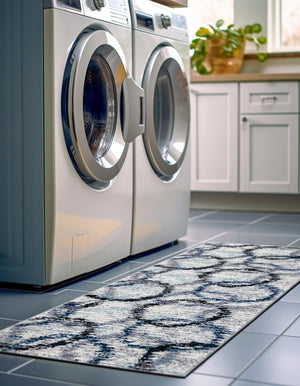 Ivory 2' 7 x 12' Tucson Runner Area Rug 100% Polyester Unique Modern Carpet for Dining Rooms, Living Room, Bedrooms, Office Space for Sale at Rug Engine