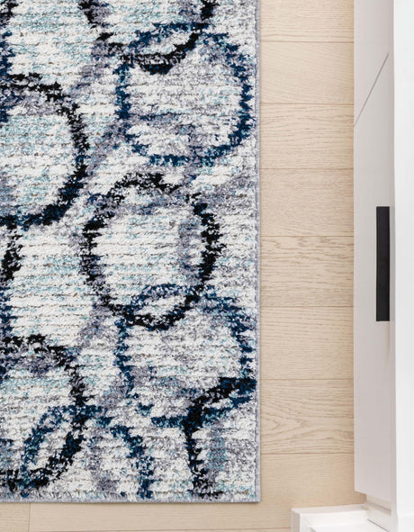 Ivory 2' x 8' Tucson Runner Area Rug 100% Polyester Unique Modern Carpet for Dining Rooms, Living Room, Bedrooms, Office Space for Sale at Rug Engine