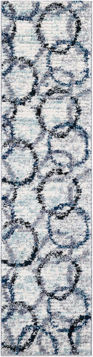 Ivory 2' x 8' Tucson Runner Area Rug 100% Polyester Unique Modern Carpet for Dining Rooms, Living Room, Bedrooms, Office Space for Sale at Rug Engine
