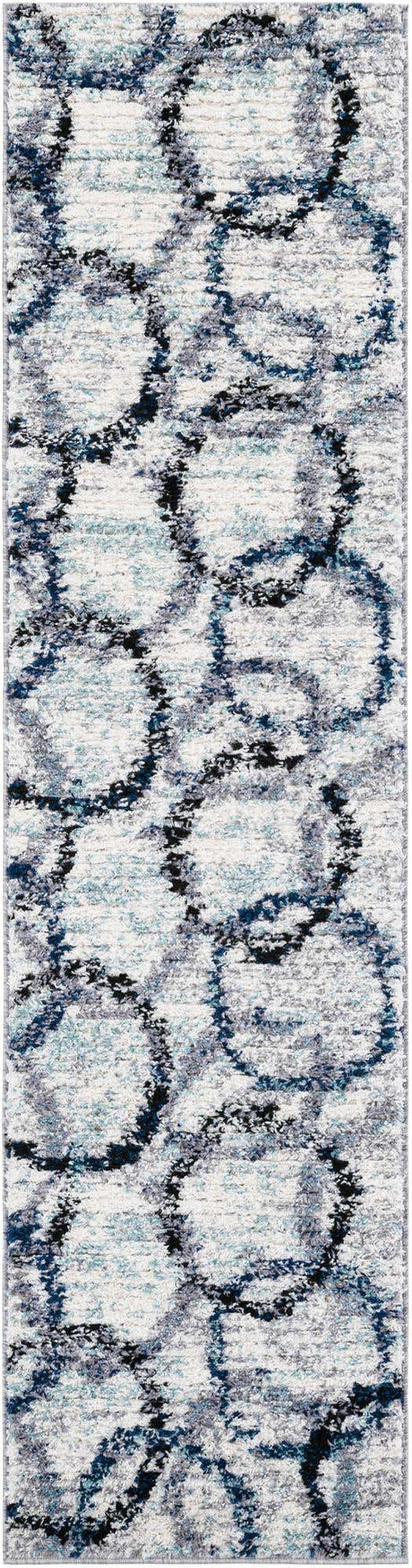 Ivory 2' x 8' Tucson Runner Area Rug 100% Polyester Unique Modern Carpet for Dining Rooms, Living Room, Bedrooms, Office Space for Sale at Rug Engine
