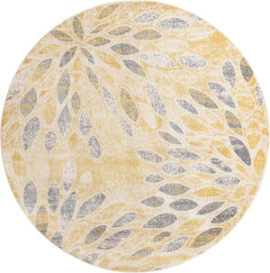 Yellow 10' 2 x 10' 2 Sumter Round Area Rug Contemporary Durable Easy Clean Carpet for Bedrooms, Living Areas, Dining, Office, Dorms for Sale at Rug Engine