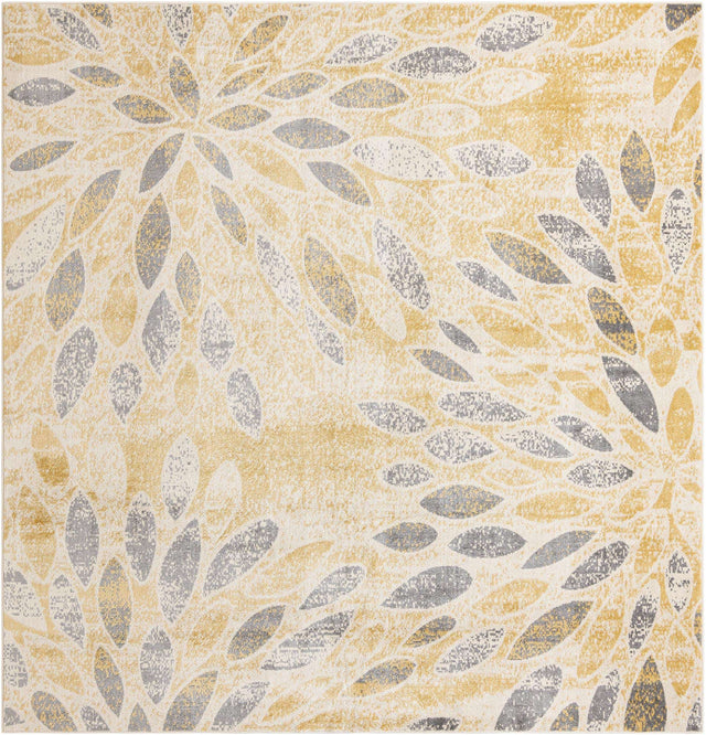Yellow 10' 2 x 10' 2 Sumter Square Area Rug Contemporary Durable Easy Clean Carpet for Bedrooms, Living Areas, Dining, Office, Dorms for Sale at Rug Engine