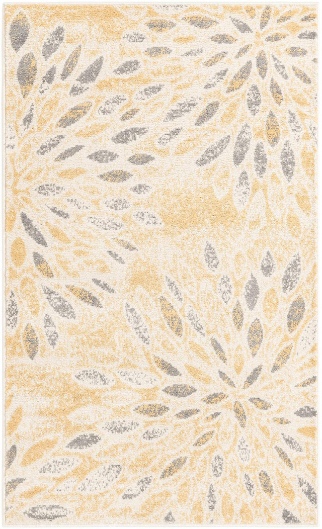 Yellow 3' 3 x 5' 3 Sumter Rectangle Area Rug Contemporary Durable Easy Clean Carpet for Bedrooms, Living Areas, Dining, Office, Dorms for Sale at Rug Engine