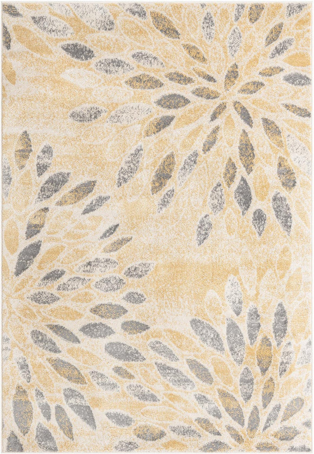 Yellow 5' 1 x 7' 1 Sumter Rectangle Area Rug Contemporary Durable Easy Clean Carpet for Bedrooms, Living Areas, Dining, Office, Dorms for Sale at Rug Engine