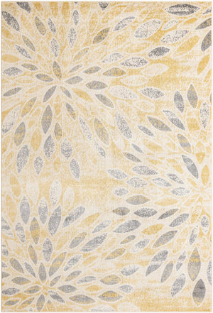 Yellow 7' 1 x 10' Sumter Rectangle Area Rug Contemporary Durable Easy Clean Carpet for Bedrooms, Living Areas, Dining, Office, Dorms for Sale at Rug Engine