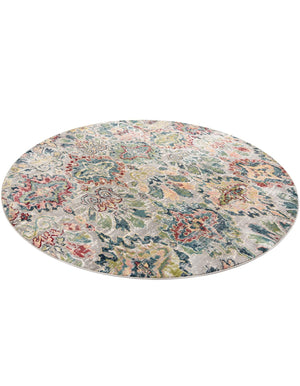 Multicolor 10' 2 x 10' 2 Sumter Round Area Rug Contemporary Durable Easy Clean Carpet for Bedrooms, Living Areas, Dining, Office, Dorms for Sale at Rug Engine