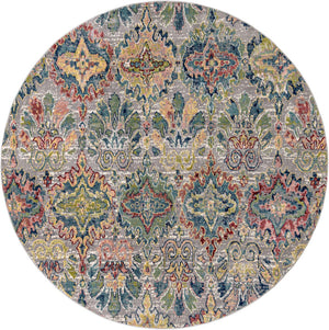 Multicolor 10' 2 x 10' 2 Sumter Round Area Rug Contemporary Durable Easy Clean Carpet for Bedrooms, Living Areas, Dining, Office, Dorms for Sale at Rug Engine