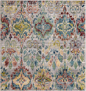 Multicolor 6' 1 x 6' 1 Sumter Square Area Rug Contemporary Durable Easy Clean Carpet for Bedrooms, Living Areas, Dining, Office, Dorms for Sale at Rug Engine
