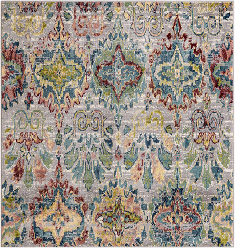 Multicolor 6' 1 x 6' 1 Sumter Square Area Rug Contemporary Durable Easy Clean Carpet for Bedrooms, Living Areas, Dining, Office, Dorms for Sale at Rug Engine
