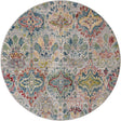 Multicolor 8' x 8' Sumter Round Area Rug Contemporary Durable Easy Clean Carpet for Bedrooms, Living Areas, Dining, Office, Dorms for Sale at Rug Engine