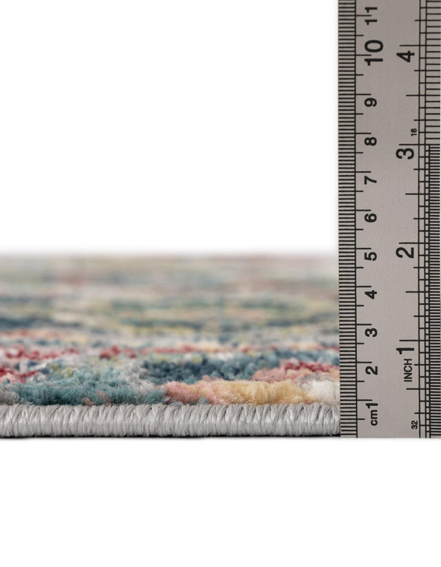 Multicolor 8' x 8' Sumter Square Area Rug Contemporary Durable Easy Clean Carpet for Bedrooms, Living Areas, Dining, Office, Dorms for Sale at Rug Engine