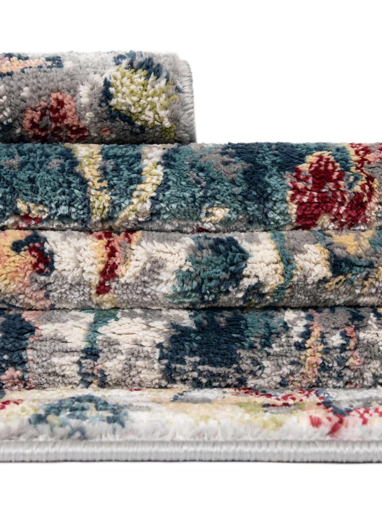 Multicolor 8' x 8' Sumter Square Area Rug Contemporary Durable Easy Clean Carpet for Bedrooms, Living Areas, Dining, Office, Dorms for Sale at Rug Engine