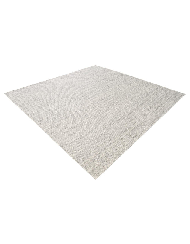 Light Gray 6' 1 x 6' 1 Outdoor Solid Square Area Rug Weather Resistant for Patio, Deck, Terrace, Balcony, Porch 100% Polypropylene Minimalist Waterproof Carpet for Sale at Rug Engine