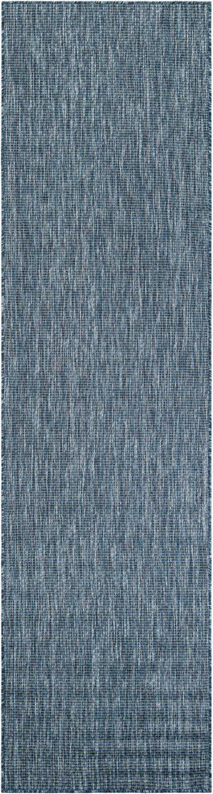 Blue 3' x 10' Outdoor Solid Runner Rug
