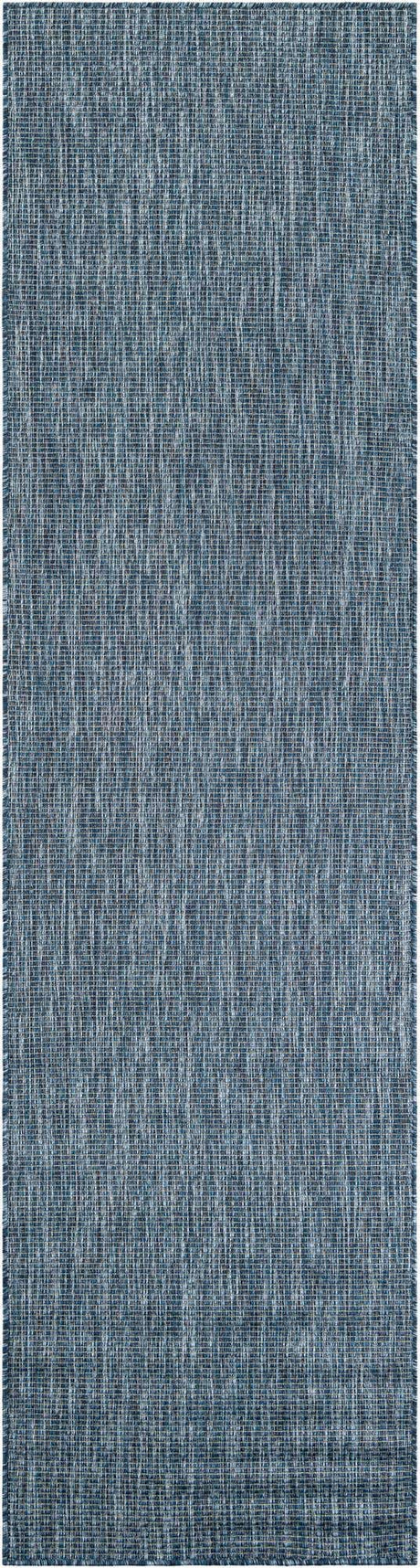 Blue 3' x 10' Outdoor Solid Runner Rug