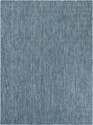 Blue 5' 3 x 7' 1 Outdoor Solid Rectangle Area Rug Weather Resistant for Patio, Deck, Terrace, Balcony, Porch 100% Polypropylene Minimalist Waterproof Carpet for Sale at Rug Engine