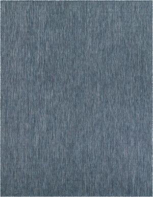 Blue 8' x 10' Outdoor Solid Rectangle Rug