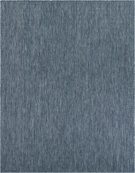Blue 8' x 10' Outdoor Solid Rectangle Rug
