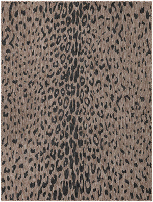 Natural 5' 3 x 7' 1 Outdoor Safari Rectangle Area Rug Weather Resistant for Patio, Deck, Terrace, Balcony, Porch Animal Print Wildlife Nature Carpet for Sale at Rug Engine