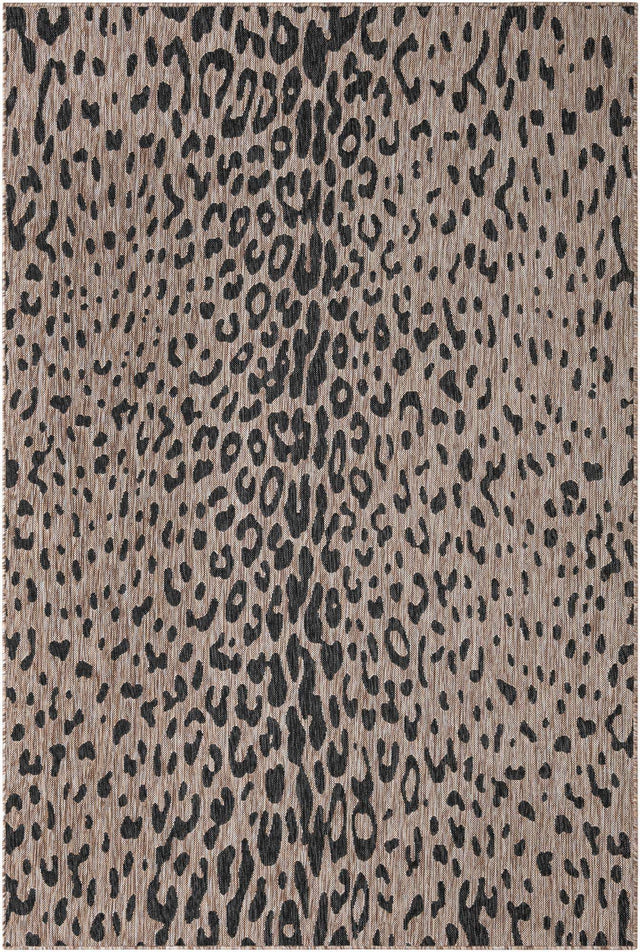 Natural 6' 1 x 9' Outdoor Safari Rectangle Area Rug Weather Resistant for Patio, Deck, Terrace, Balcony, Porch Animal Print Wildlife Nature Carpet for Sale at Rug Engine
