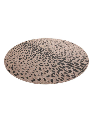 Natural 7' 10 x 7' 10 Outdoor Safari Round Area Rug Weather Resistant for Patio, Deck, Terrace, Balcony, Porch Animal Print Wildlife Nature Carpet for Sale at Rug Engine