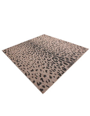 Natural 7' 10 x 7' 10 Outdoor Safari Square Area Rug Weather Resistant for Patio, Deck, Terrace, Balcony, Porch Animal Print Wildlife Nature Carpet for Sale at Rug Engine