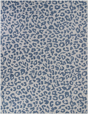 Blue 10' x 13' 1 Outdoor Safari Rectangle Area Rug Weather Resistant for Patio, Deck, Terrace, Balcony, Porch Animal Print Wildlife Nature Carpet for Sale at Rug Engine