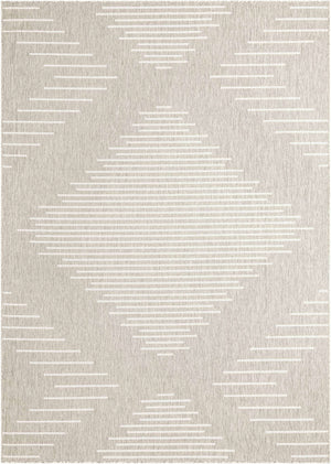 Gray 7' 10 x 11' Outdoor Modern Rectangle Area Rug Weather Resistant for Patio, Deck, Terrace, Balcony, Porch 100% Polypropylene Modern Outside Carpet for Sale at Rug Engine