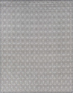Charcoal 7' 10 x 10' Outdoor Trellis Rectangle Area Rug Weather Resistant for Patio, Deck, Terrace, Balcony, Porch Geometric Design Water Safe Outside Carpet for Sale at Rug Engine