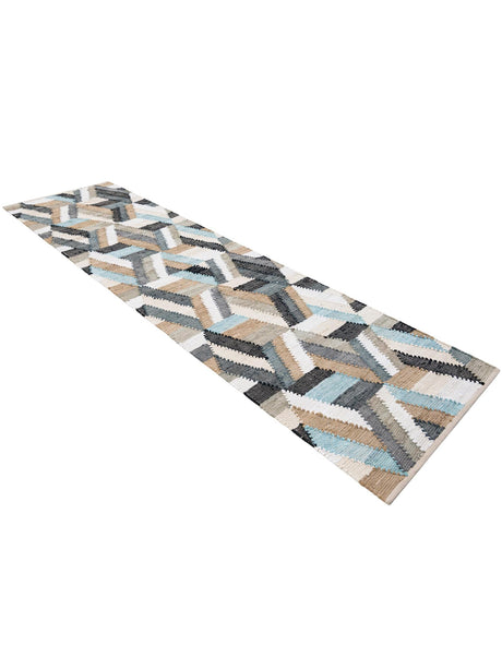 Blue 2' 7 x 10' Chindi Cotton Runner Area Rug Interior Design Home Decor Carpet Mat for Sale at Rug Engine