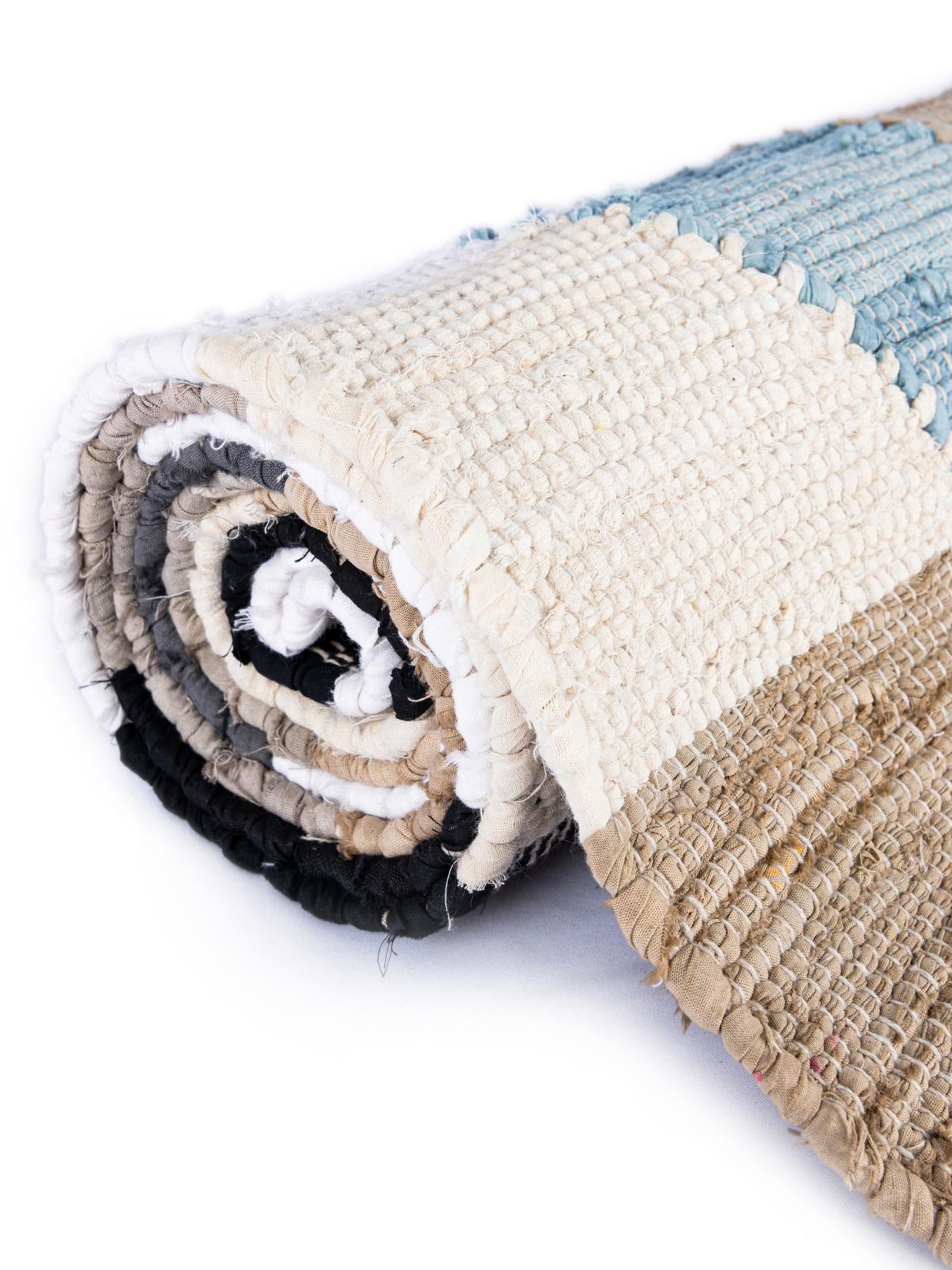 Blue 9' x 12' Chindi Cotton Rectangle Area Rug Interior Design Home Decor Carpet Mat for Sale at Rug Engine