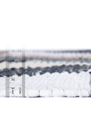 Blue 2' x 8' Chindi Cotton Runner Rug