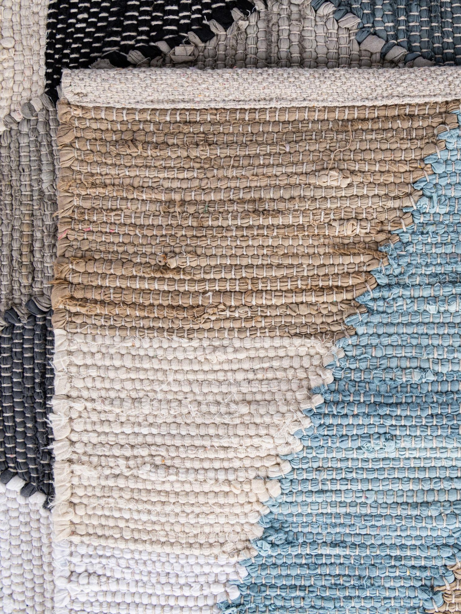 Blue 2' x 8' Chindi Cotton Runner Area Rug Interior Design Home Decor Carpet Mat for Sale at Rug Engine