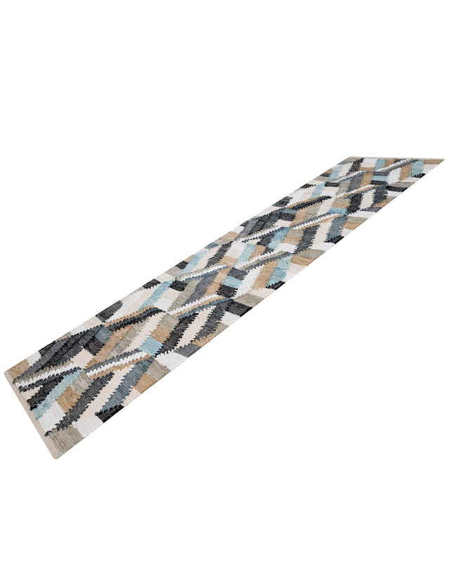Blue 2' x 8' Chindi Cotton Runner Rug