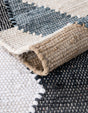Blue 8' x 8' Chindi Cotton Square Rug