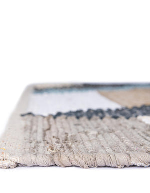 Blue 8' x 8' Chindi Cotton Square Rug