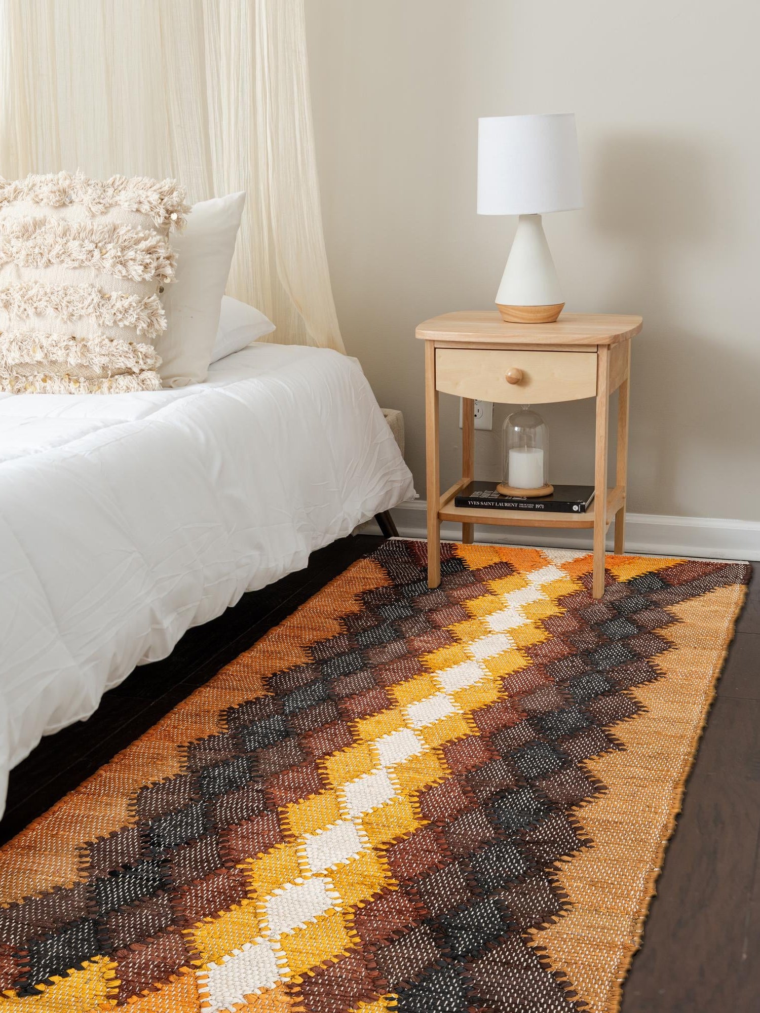 Brown Yellow Black 2' x 8' Chindi Cotton Runner Area Rug Interior Design Home Decor Carpet Mat for Sale at Rug Engine