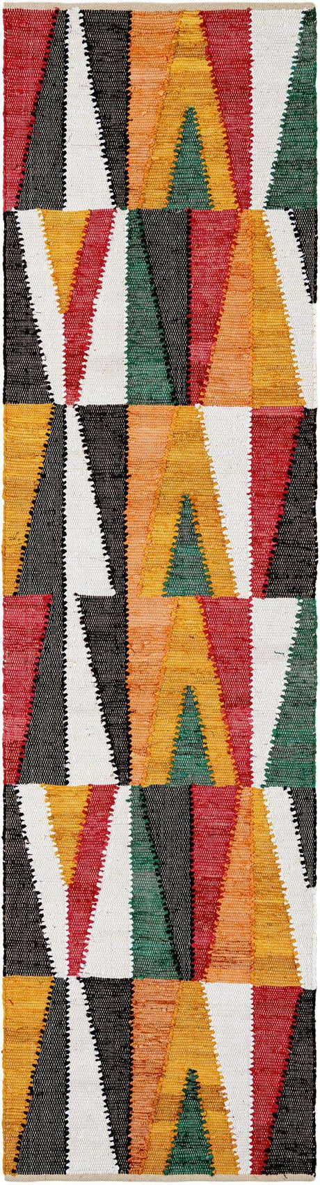 Multicolor 3' x 10' Chindi Cotton Runner Rug