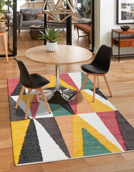 Multicolor 2' x 3' 1 Chindi Cotton Rectangle Area Rug Interior Design Home Decor Carpet Mat for Sale at Rug Engine