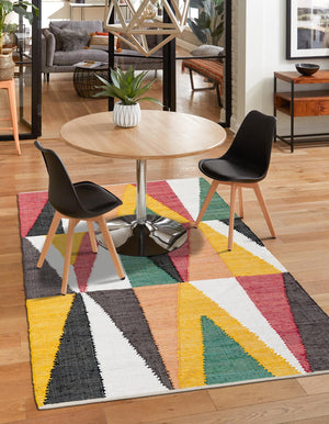 Multicolor 9' x 12' Chindi Cotton Rectangle Rug