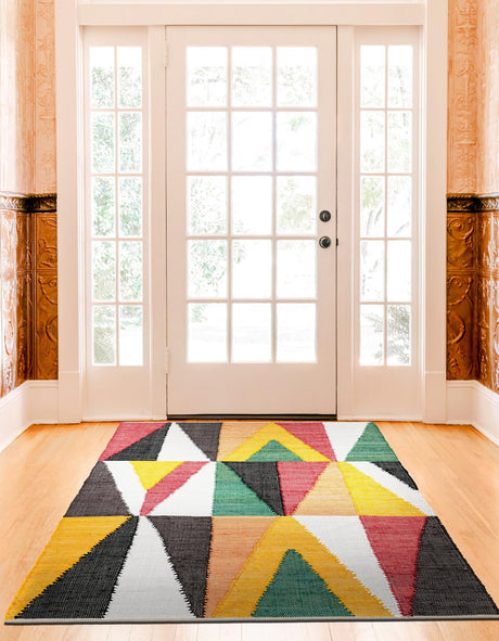 Multicolor 2' x 3' 1 Chindi Cotton Rectangle Area Rug Interior Design Home Decor Carpet Mat for Sale at Rug Engine