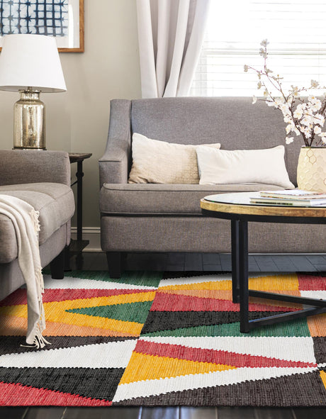 Multicolor 2' x 3' 1 Chindi Cotton Rectangle Area Rug Interior Design Home Decor Carpet Mat for Sale at Rug Engine