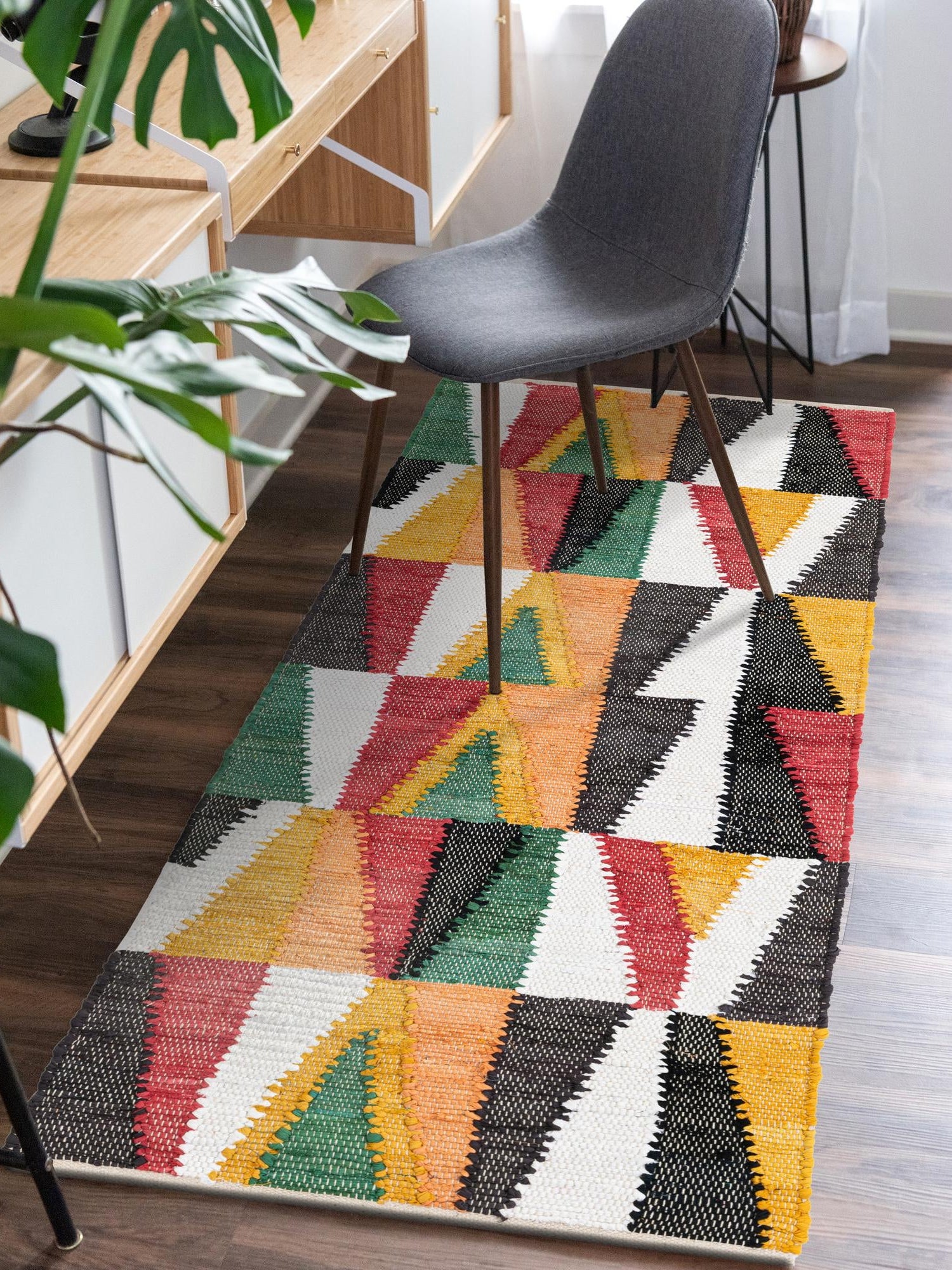 Multicolor 2' x 6' 1 Chindi Cotton Runner Area Rug Interior Design Home Decor Carpet Mat for Sale at Rug Engine