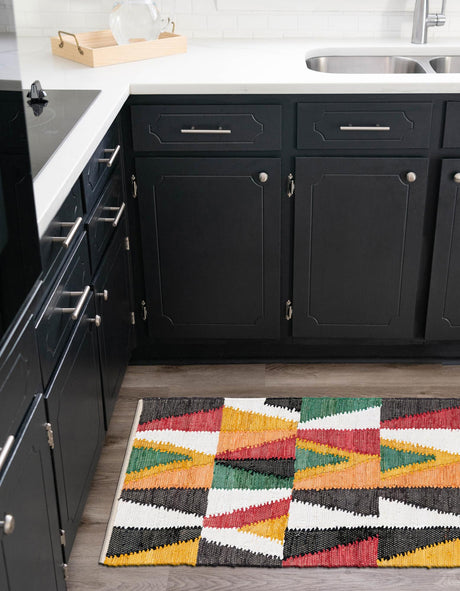 Multicolor 2' x 6' 1 Chindi Cotton Runner Area Rug Interior Design Home Decor Carpet Mat for Sale at Rug Engine