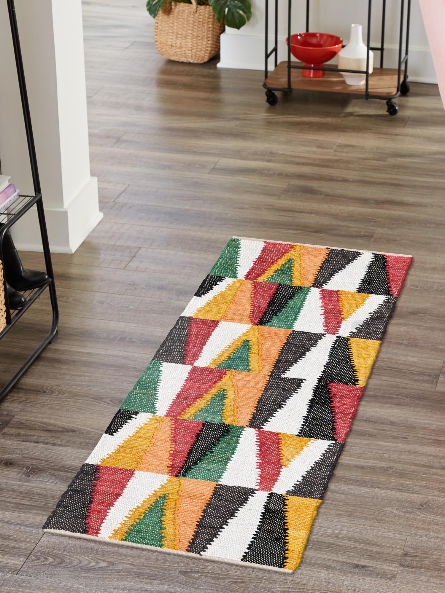 Multicolor 2' x 8' Chindi Cotton Runner Area Rug Interior Design Home Decor Carpet Mat for Sale at Rug Engine
