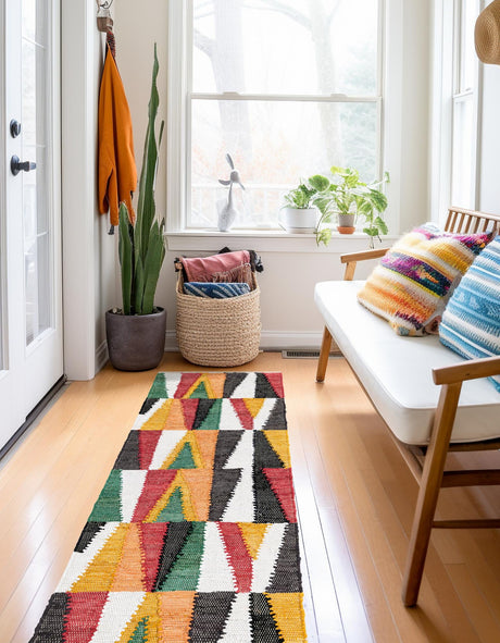 Multicolor 2' 7 x 10' Chindi Cotton Runner Area Rug Interior Design Home Decor Carpet Mat for Sale at Rug Engine